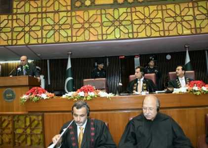  Islamabad 18.04.2024: President of Islamic Republic of Pakistan Asif Ali Zardari addressing the Joint Session of Parliament