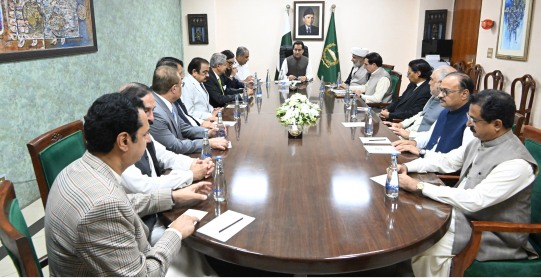 Islamabad 02.10.2026: Speaker National Assembly Sardar Ayaz Sadiq chairing the meeting of Government and Opposition representatives. Federal Ministers, Senators and Members National Assembly are also present on the Occasion at Parliament House